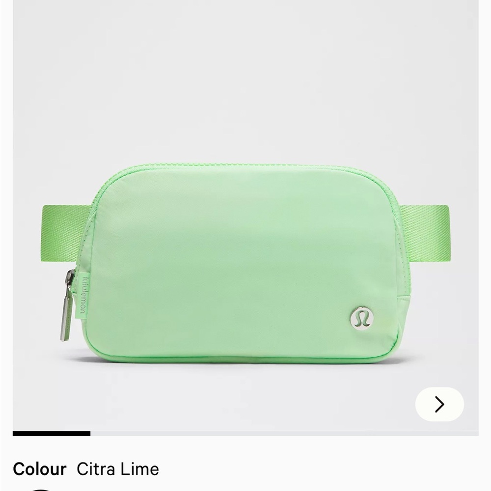 Lululemon Light Green belt Bag